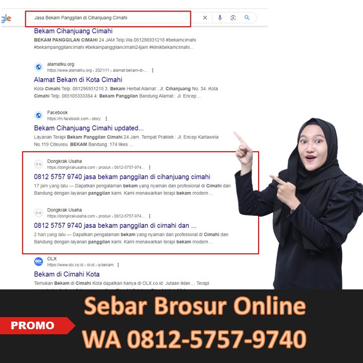 BANJIR ORDER !! Jasa Sebar Brosur Online Murah  Cari penyedia jasa yang berpengalaman: Pilih penyedia jasa yang mempunyai pengalaman dan track record yang baik.
Bandingkan harga: Bandingkan harga dari sebagian penyedia jasa untuk menerima penawaran terbaik.
Minta portofolio: Lihat portofolio kerja penyedia jasa untuk mengenal kwalitas layanan mereka.
Beberapa konsultasi tidak dipungut bayaran: Kesimpulan besar penyedia jasa menawarkan konsultasi tidak dipungut bayaran. Manfaatkan kans ini untuk bertanya perihal taktik yang akan mereka pakai.  Jasa sebar dan promosi online di Google yakni investasi yang sungguh-sungguh menguntungkan bagi bisnis Anda. Dengan bantuan para pakar, Anda dapat meningkatkan visibilitas bisnis Anda di dunia online dan mencapai sasaran penjualan yang lebih tinggi.<h3 style=