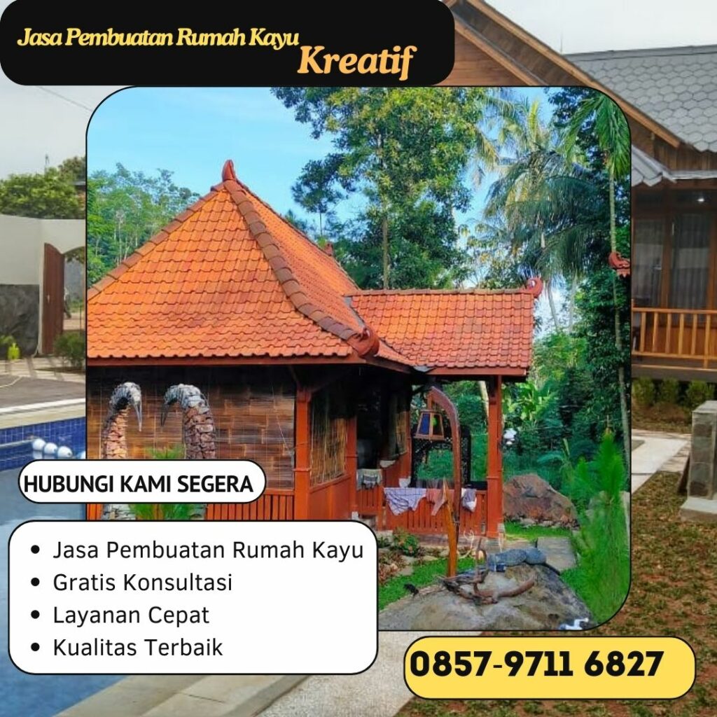 WA 0857-9711-6827 Jasa Kontraktor Rumah Kayu Knockdown   Termurah di Seririt Bali 
