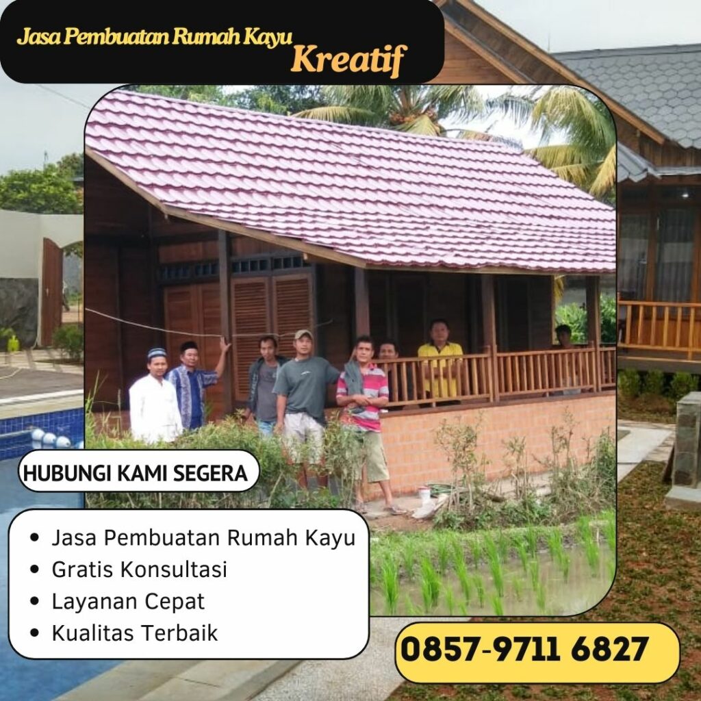 𝐑𝐄𝐊𝐎𝐌𝐄𝐍𝐃𝐀𝐒𝐈 ! Jasa Pembuatan Rumah Kayu di Kediri WA 0857 9711 6827