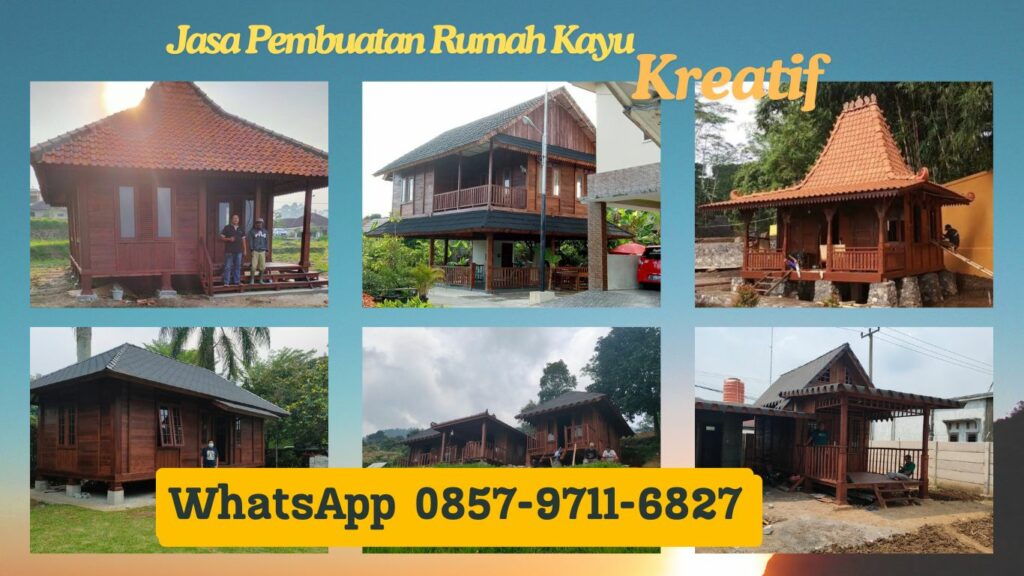 WA 0857-9711-6827 Jasa Bangun  Rumah Kayu  Termurah di Kuta Utara Bali 
