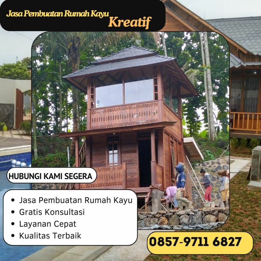 𝐑𝐄𝐊𝐎𝐌𝐄𝐍𝐃𝐀𝐒𝐈 ! Produsen Pembuatan Rumah  Adat  di Bogor WA 0857 9711 6827