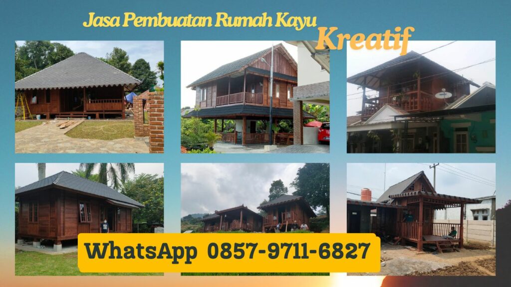 WA 0857-9711-6827 Harga Pembuatan Rumah Kayu Knockdown  Terbaik  di Pekutatan Bali 
