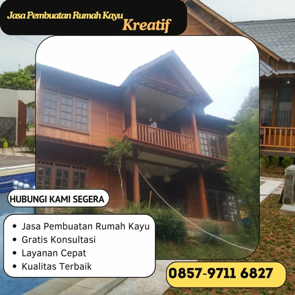 WA 0857-9711-6827 Jasa Bangun Rumah Kayu Knockdown   Profesional di Selemadeg Timur Bali 
