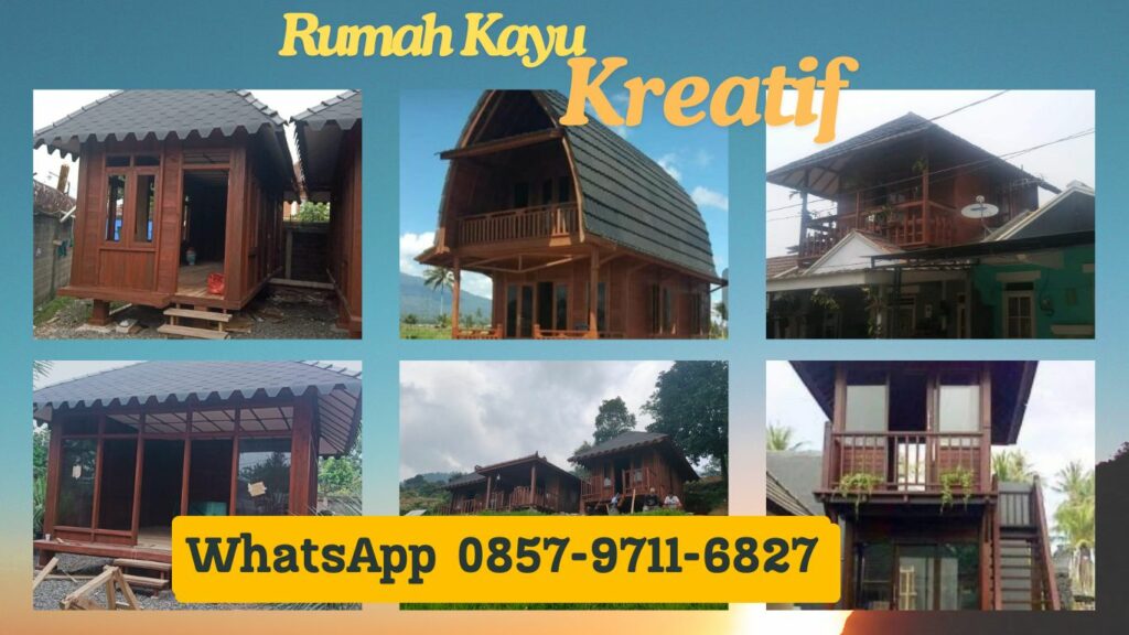 WA 0857-9711-6827 Jasa Bangun Rumah Kayu Knockdown   Termurah di Buleleng Bali 
