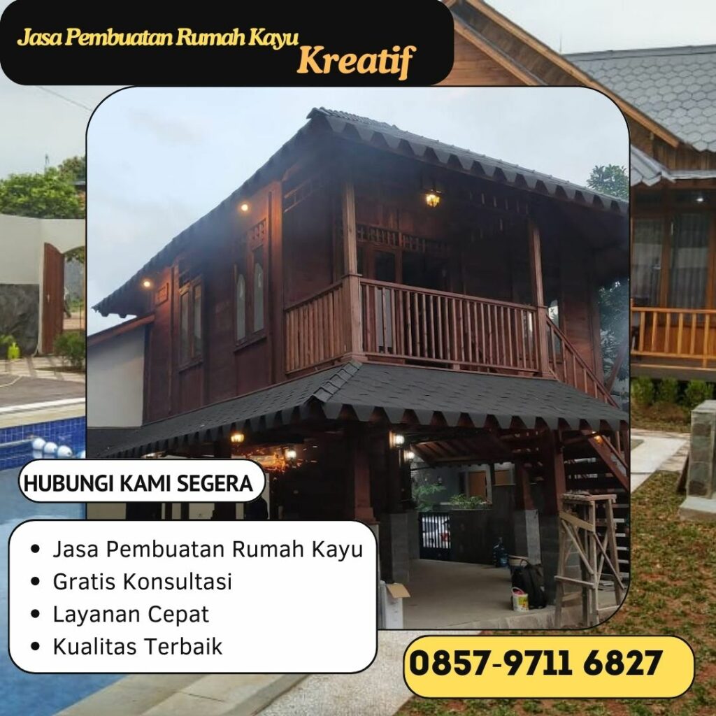 𝐑𝐄𝐊𝐎𝐌𝐄𝐍𝐃𝐀𝐒𝐈 ! Produsen Pembuatan Rumah  Adat  di Bogor WA 0857 9711 6827