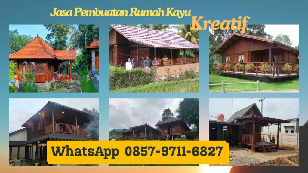 WA 0857-9711-6827 Jasa Bangun Rumah Kayu Knockdown   Profesional di Kuta Selatan Bali 
