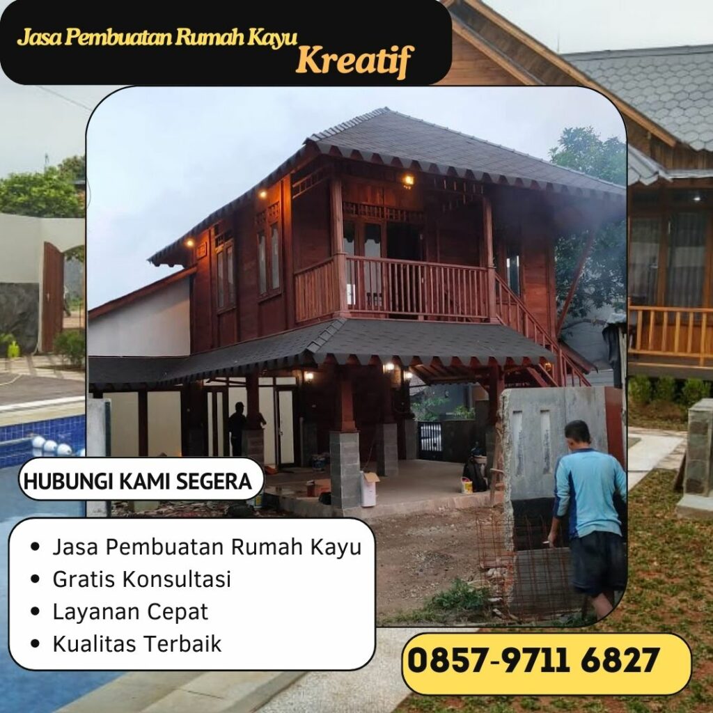 WA 0857-9711-6827 Harga Pembuatan Rumah Kayu Knockdown   Profesional di 
Asem Rowo Surabaya
