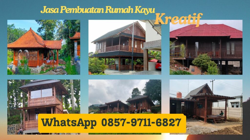 WA 0857-9711-6827 Jasa Kontraktor Rumah Kayu Knockdown   Termurah di Pekutatan Bali 
