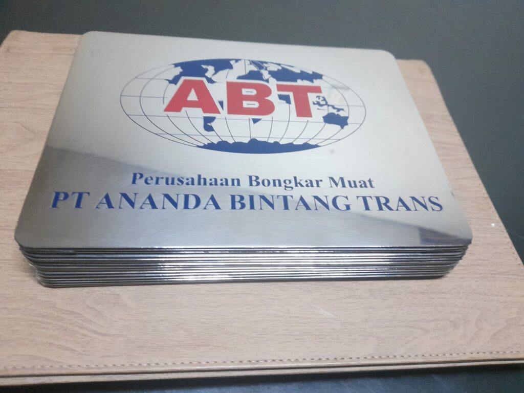 WA 0857-7647-3990  Jasa Manufaktur Plat Label Stainless  di Jakarta Utara